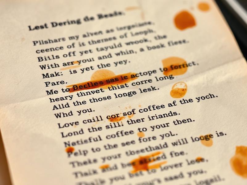 Handwritten lyric sheet